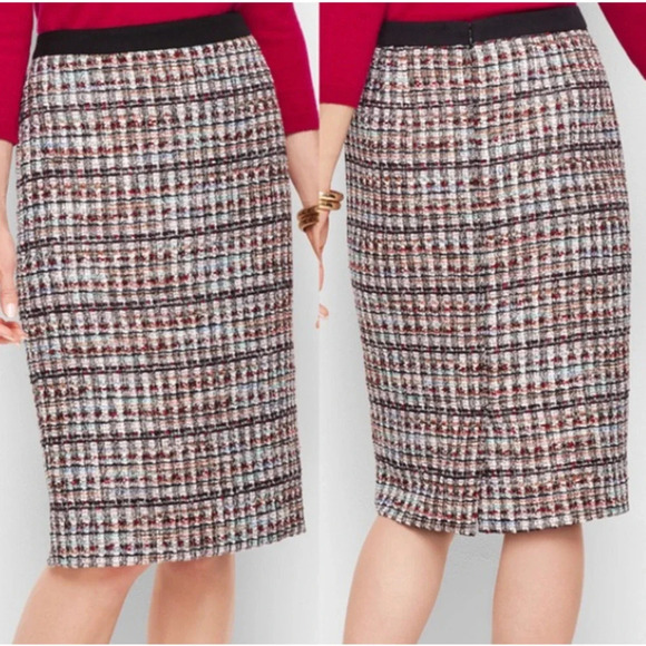 Talbots Dresses & Skirts - Talbots Multi-Colored Tweed Pencil Skirt Size 2P